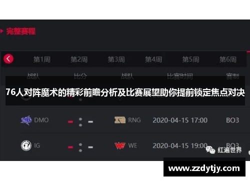 76人对阵魔术的精彩前瞻分析及比赛展望助你提前锁定焦点对决